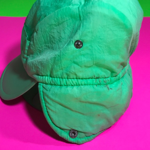 MCGREGOR Vintage Neon Green Side Snap Puff Hat - Picture 5 of 7